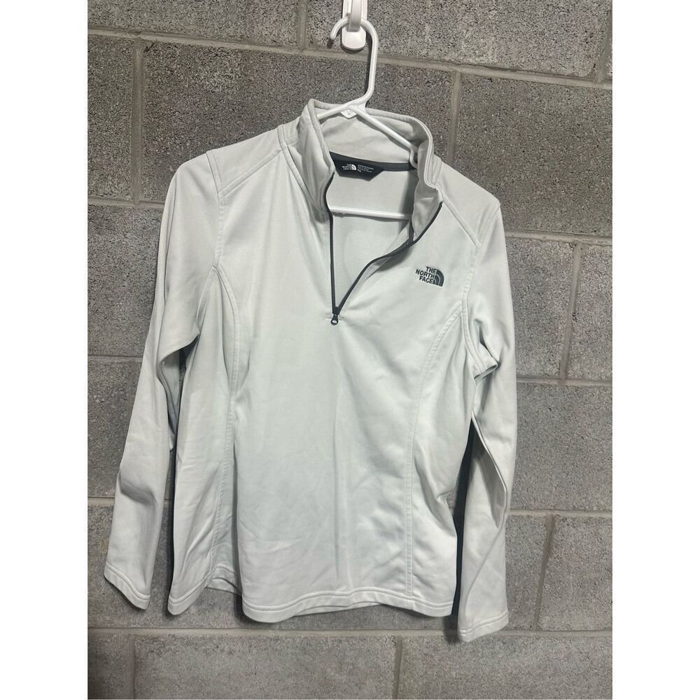 The North Face Teach Glacier 1/4 Zip Fleece Pullover Jacket White Size M